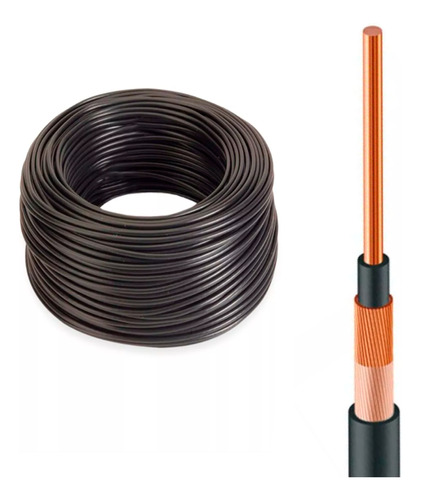 Cable Alambre Concéntrico Certificado 2x6mm (rollo 60mts)