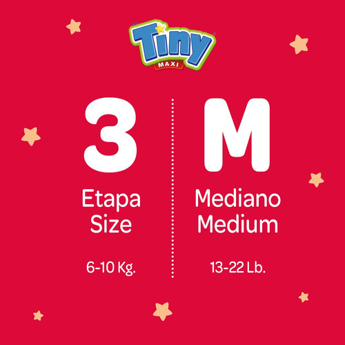 Pañal Tiny M 40 Piezas Género Sin género Talla Mediano (M)