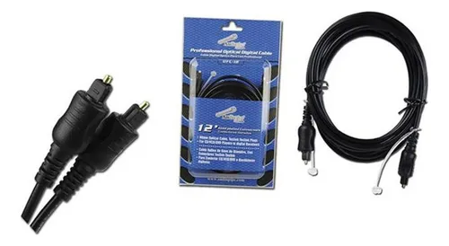 Cable Fibra Óptica Para Audio Digital 1,8 M Conector Toslink