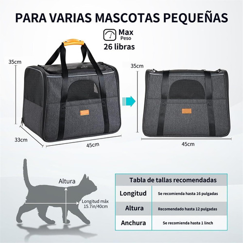 Bolsa Mascotas Plegable Portátil Perros,transpirable Mochila