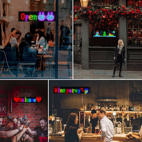 Letrero Led Flexible Programable Para Tienda Y Hotel
