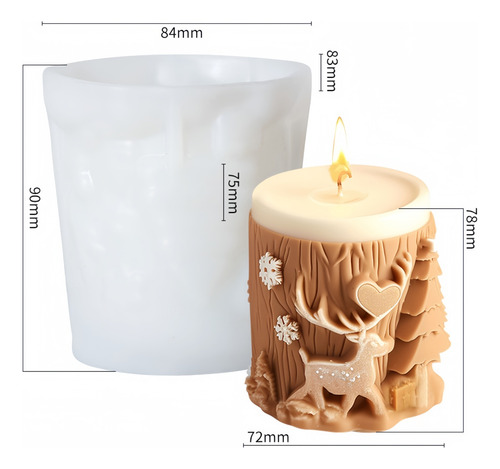 Molde De Silicona Para Velas De Aromaterapia Navideñas