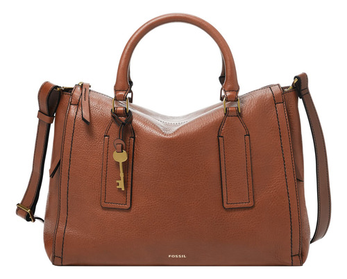 Fossil Bolso De Mano Parker De Piel Para Mujer, Marrón