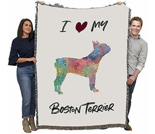 I Love My Boston Terrier - Salpicadura De Pintura - Manta Te