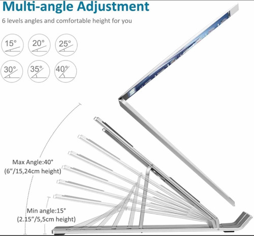 Stand Ajustable Para Laptop iPad Plegable Aluminio Intelite