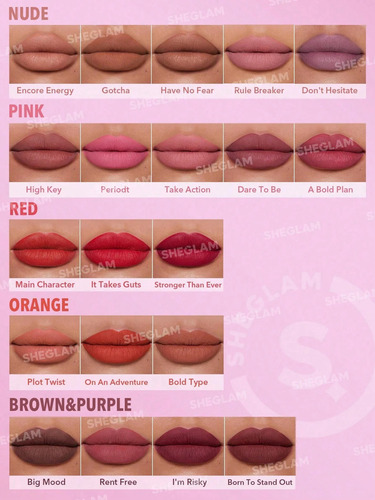 Batom fosco de longa duração Sheglam Dynamatte Boom — acabamento labial, cor mate, tipo ousado