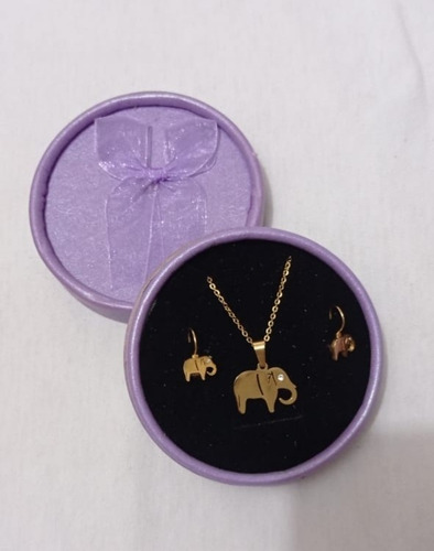 Por Mayor Lindas Joyas Set Collar Arete,de Acero Inoxidable