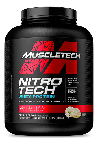 Muscletech Nitro Tech Whey Protein Proteina 4 Lb Vainilla Cr