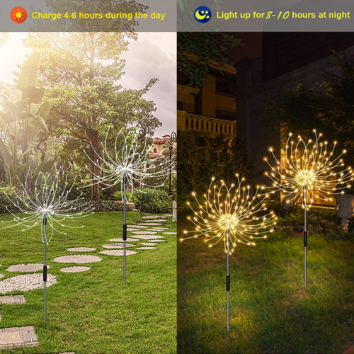 Luces Solares Impermeables Para Fuegos Artificiales, Guirnal