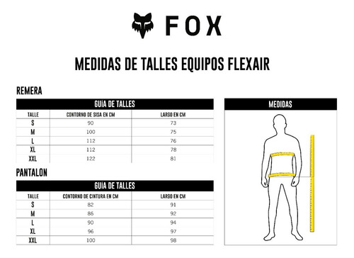 Imagen 2 de 10 de Conjunto Motocross Equipo Fox - Flexair Relm #28132-018