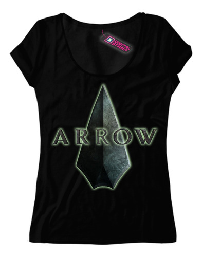 Remera Mujer Arrow Serie Logo Flecha S5 Dtg Premium