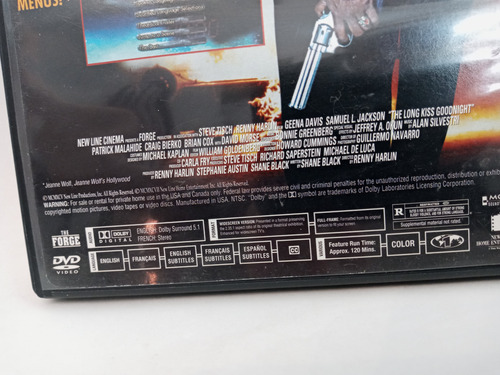 The Long Kiss Goodnight Dvd Geena Davis & Samuel Jackson (Usado)