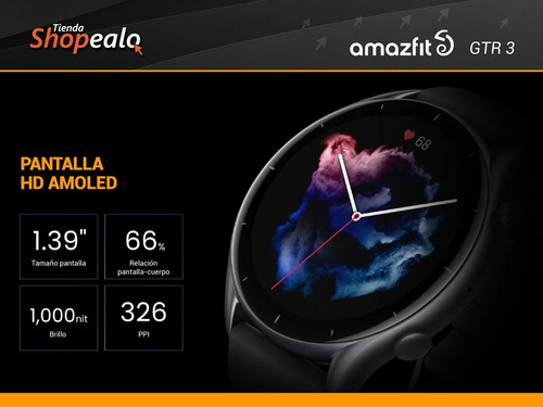 Imagen 4 de 7 de Smartwatch Reloj Amazfit Gtr 3 Negro 1.39 Gps Amoled Spo2 -*