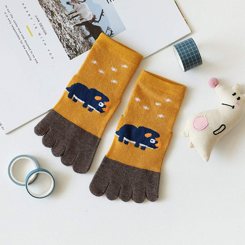 5 Pares De Calcetines De Cinco Dedos Para Niños - Algodón