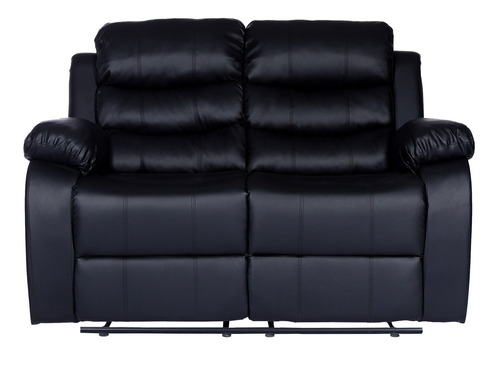 Sillón Reclinable Relax 2 Cuerpos Celio Ecocuero Negro Diseño de la tela Moderno