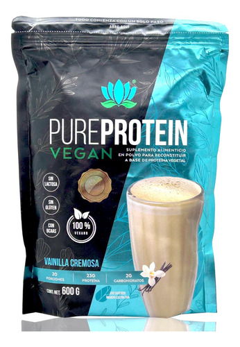 Proteína Vegana Pureprotein Vegan Vainilla 600g Pure Health