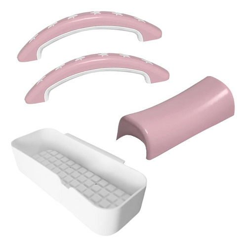 Kit Acessórios Alças Saboneteira Encosto Banheira 148 Cm Vg+ Cor Rosa