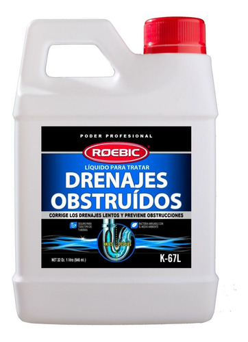 Limpiador P/ Sifones Drenajes Y Grasas 946ml Roebic