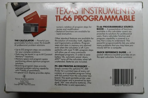 Calculadora Texas Instruments Ti-66 Programmable Retro Japan