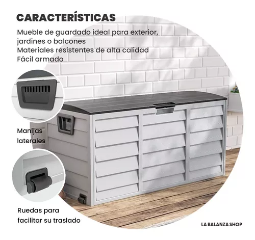 Mueble Guardado Exterior Deposito Jardin Armario Plastico