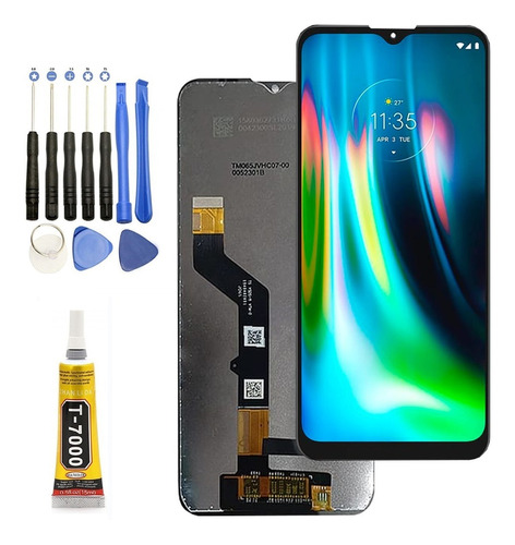 Tela Frontal Lcd Moto G9 Play Xt-2083 + Kit Chaves + Cola