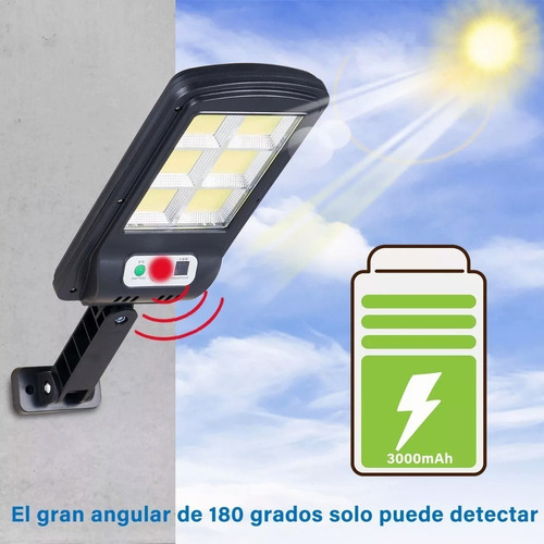 Para Lámpara Solar De Pared Exteriores Sensor Luz 5000 Mah