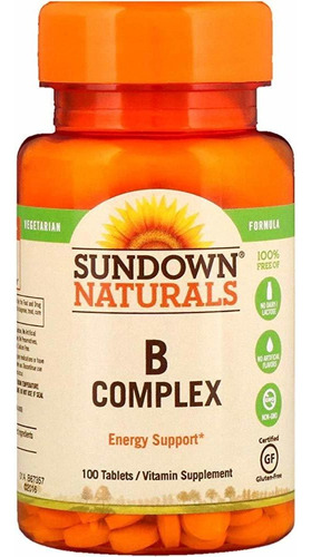 Sundown Naturals B-complex, Tablets 100 Ea (paquete De 4)