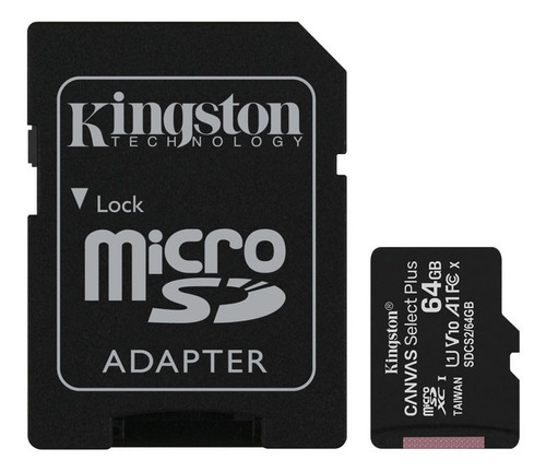Tarjeta Microsdxc Kingston Canvas Select Plus 64gb Clase 10