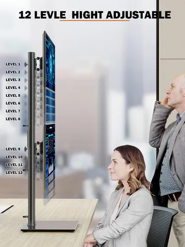 Soporte Para Monitor Dual Vertical Ajustable 13 A 34 Pulgada