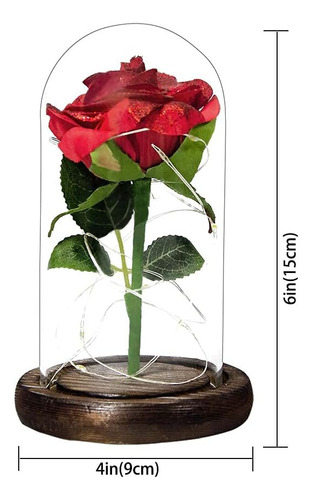 Rosa De Bella Y Bestia, Rosa De Seda Roja Que Dura Siem...