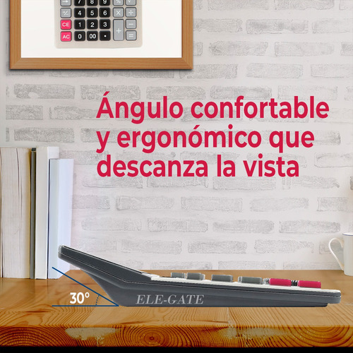 Calculadora De Escritorio Funciones Contabilidad Estudiantes Color Gris