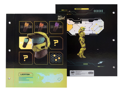 Carpeta N3 Gamer Videojuego Color Plateado