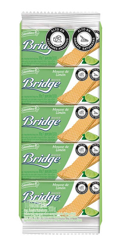 Galletas Wafer Bridge Limón