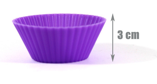 12 Forminhas Mini Cupcake Silicone Redonda Ø 5 Cm Gelatinas