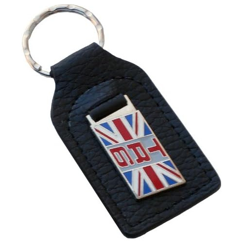 Llavero De Cuero Bandera Union Jack Triumph Tr6 Y Esmal...