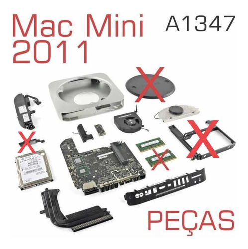 Peças Apple Mac Mini A1347 Core I5 2011 2b 500gb High Sierra