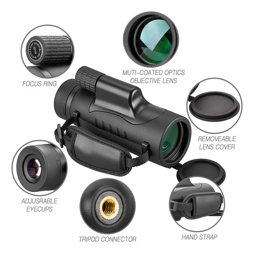 Telescopio Monocular De Alta Potencia Con Visión De De 8x Y