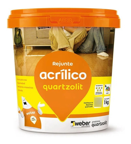 Rejunte Acrílico 1kg Pronto Quartzolit -  Marrom Café 