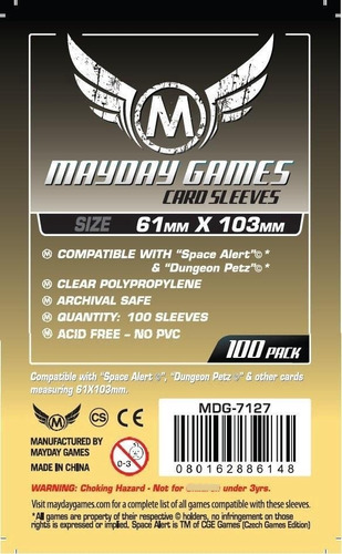 Mayday Micas Space Alert 61mm X 103mm Pack 100
