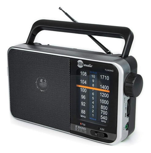 Hdi Audio Home Vintage Radio De Escritorio Am/fm Portátil, F