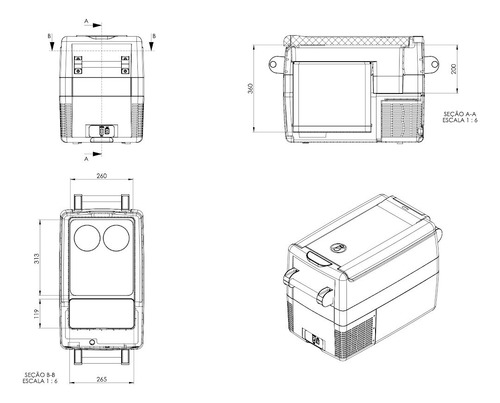 Heladera Portatil 41 L P/camioneta/auto/nautica Importada
