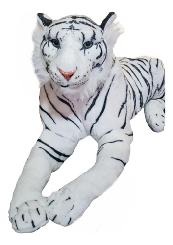 Tigre De Peluche Gigante 85cm Blanco