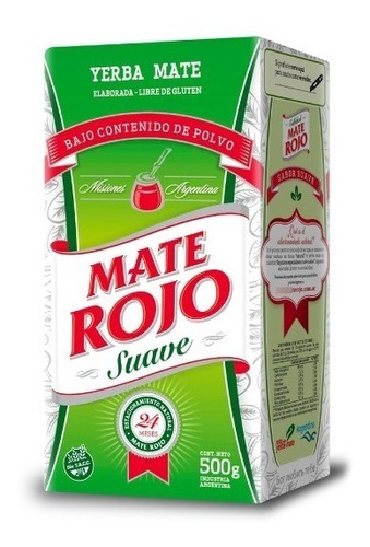 Yerba Mate Rojo Suave X 10 Unidades De 1/2kg