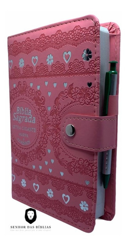 Bíblia Carteira Grande - Letra Gigante - Rosa