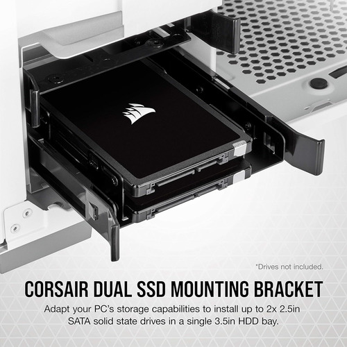Suporte De Montagem Corsair Dual Ssd 35 Cssdbrkt2 Preto