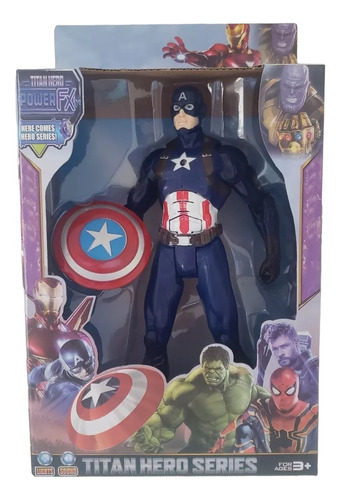 Figura Muñeco Capitán América Titán Hero Series Grande