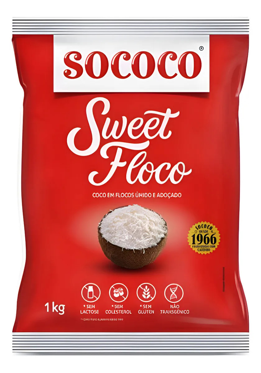 Coco Em Flocos Sococo Sweet Floco Pacote 1kg