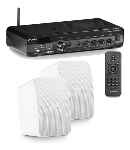 Kit Amplificador Bluetooth Slim 2200 Optical + Par Caixa Cs5