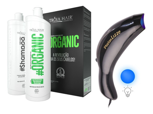 Imagem 1 de 10 de Photon Lizze Laser Capilar + Progressiva Organic Troia Hair