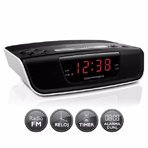 Radio Reloj Despertador Philips Aj3123/77 Digital Fm Alarma